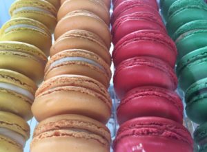 Lemon, Orange, Raspberry and Pistachio Macarons from Left Bank Pastry